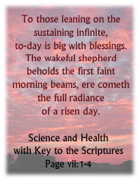 To those leaning on the sustaining infinite, to-day is big with blessings